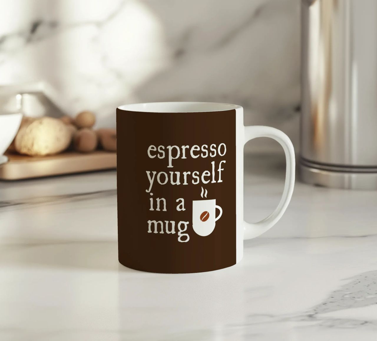 Espresso yourself in a mug Keramik Tasse von happieeagle