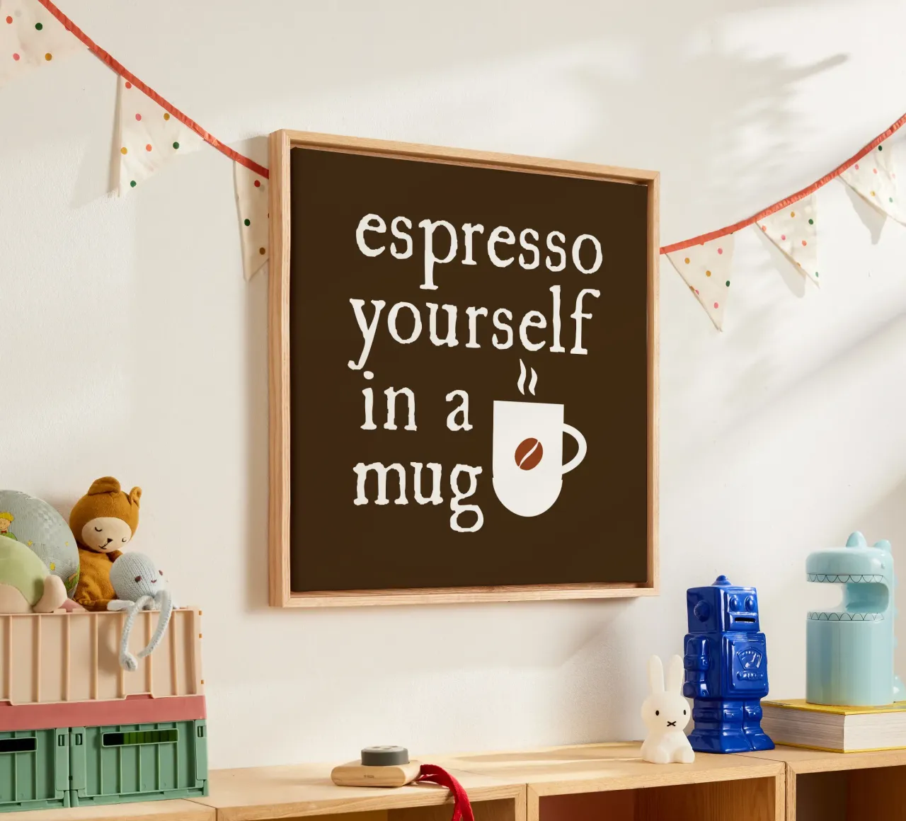 Espresso yourself in a mug tela con Cornice a cassetta da happieeagle