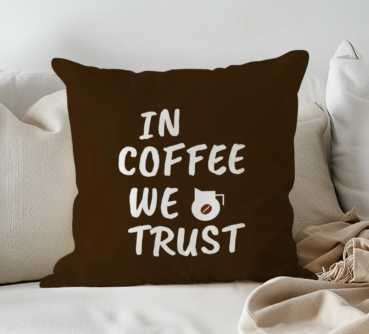 In coffee we trust cuscino da happieeagle