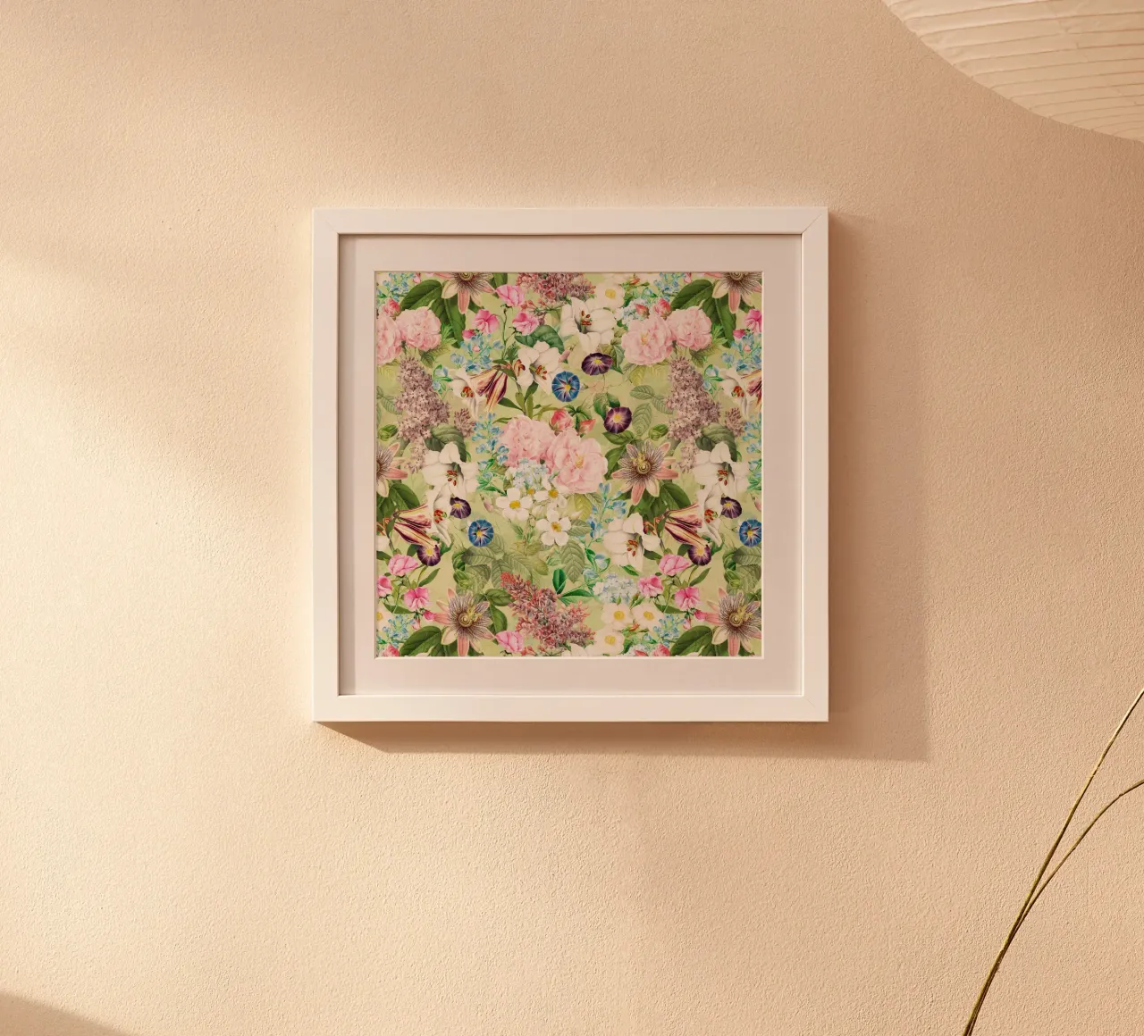 Vintage Incantevole giardino botanico di fiori di primavera poster con telaio in legno da Flower Garden - Uta Naumann