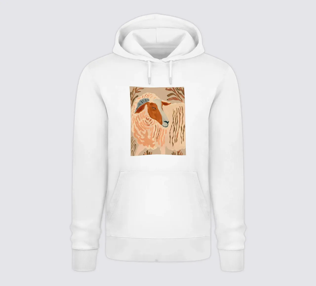 Ram rustico astratto 2 felpa con cappuccio da ThingDesign