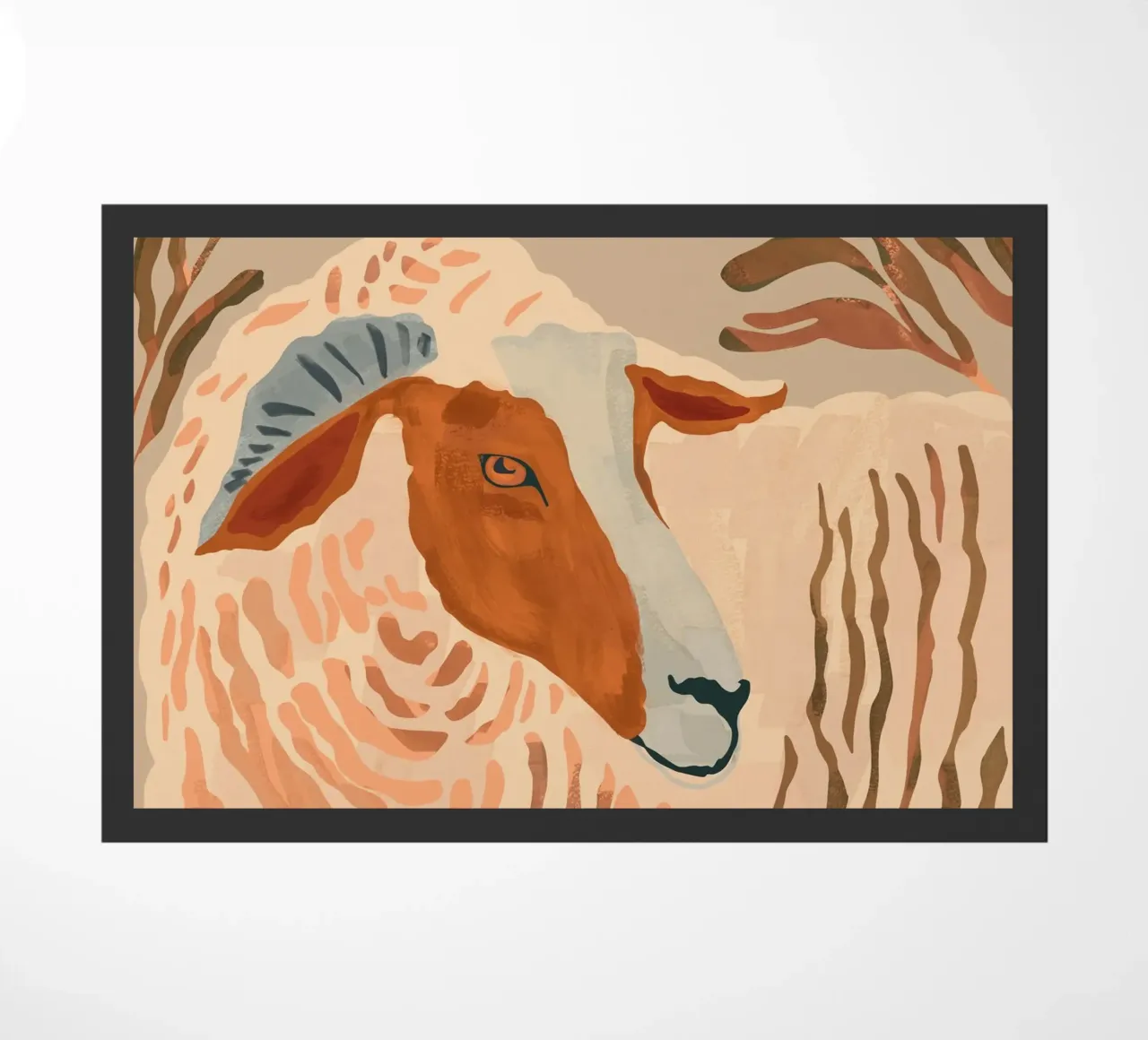 Ram rustico astratto 2 zerbino da ThingDesign