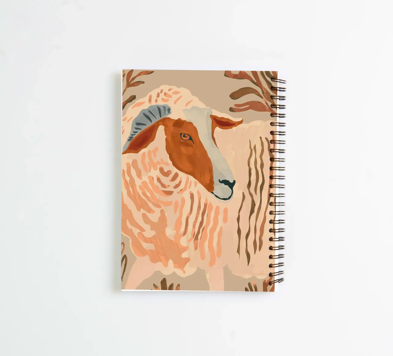 Abstract Rustic Ram 2 spiral notebook by ThingDesign