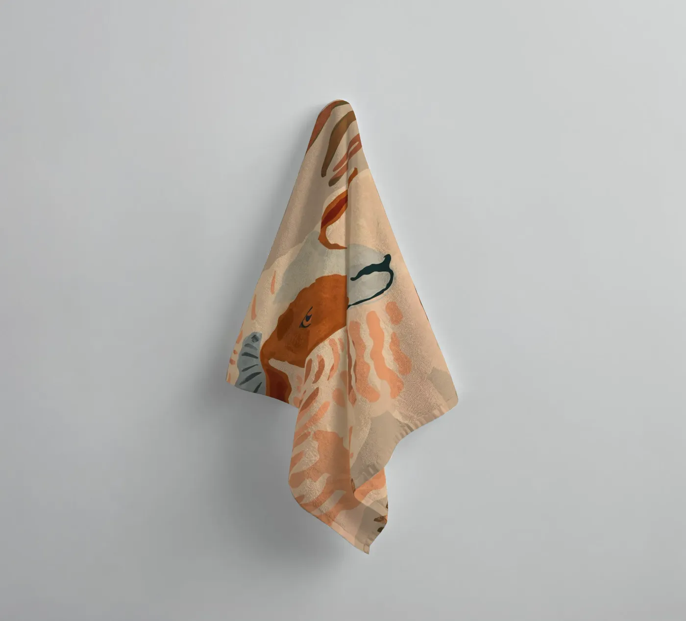 Abstract Rustic Ram 2 towel by ThingDesign