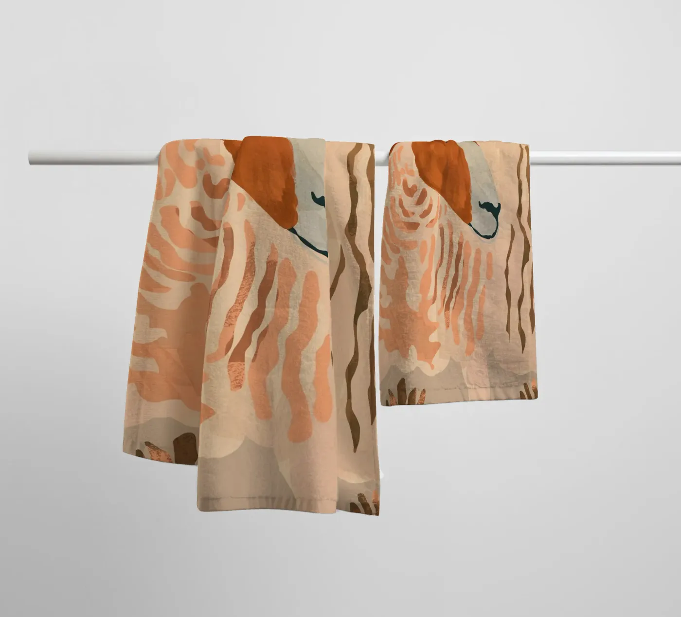 Abstract Rustic Ram 2 towel by ThingDesign