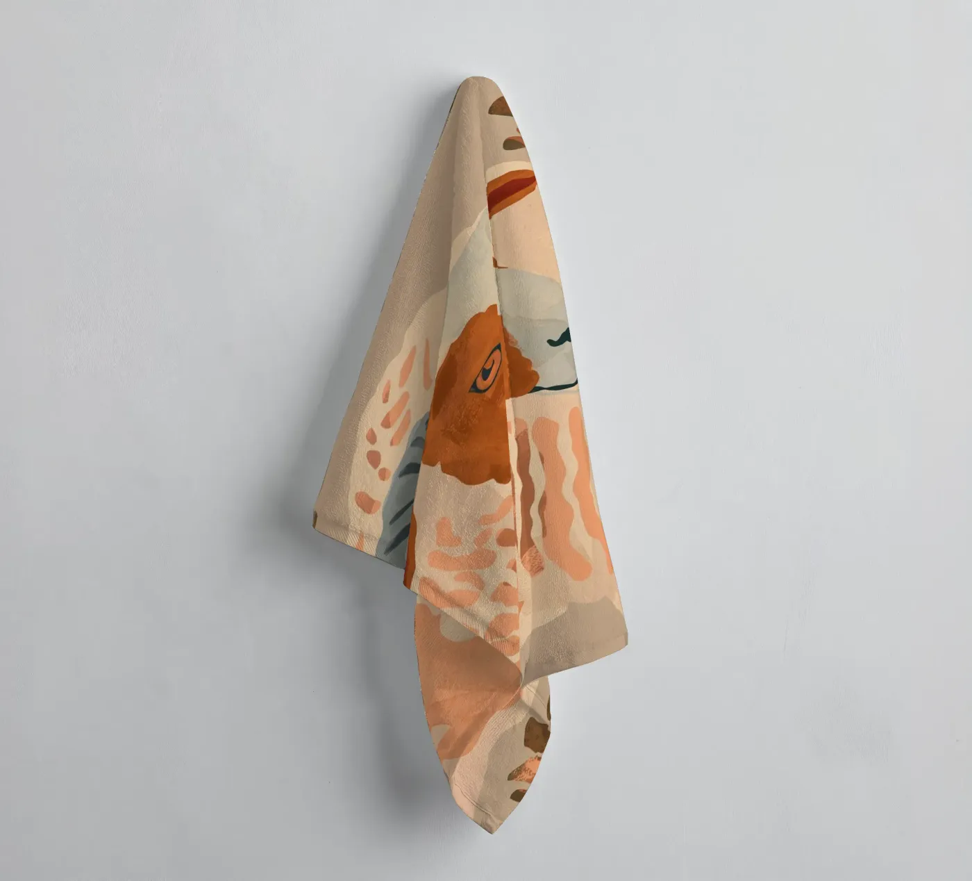 Abstract Rustic Ram 2 towel by ThingDesign