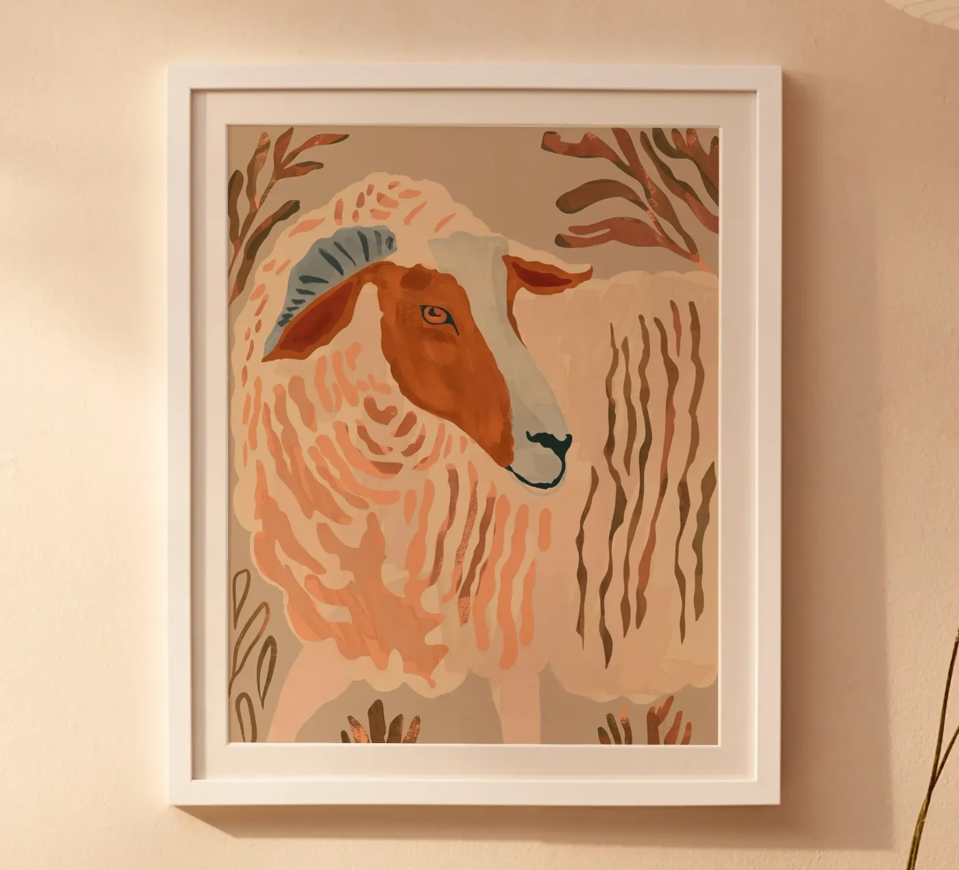 Abstract Rustic Ram 2 poster by ThingDesign