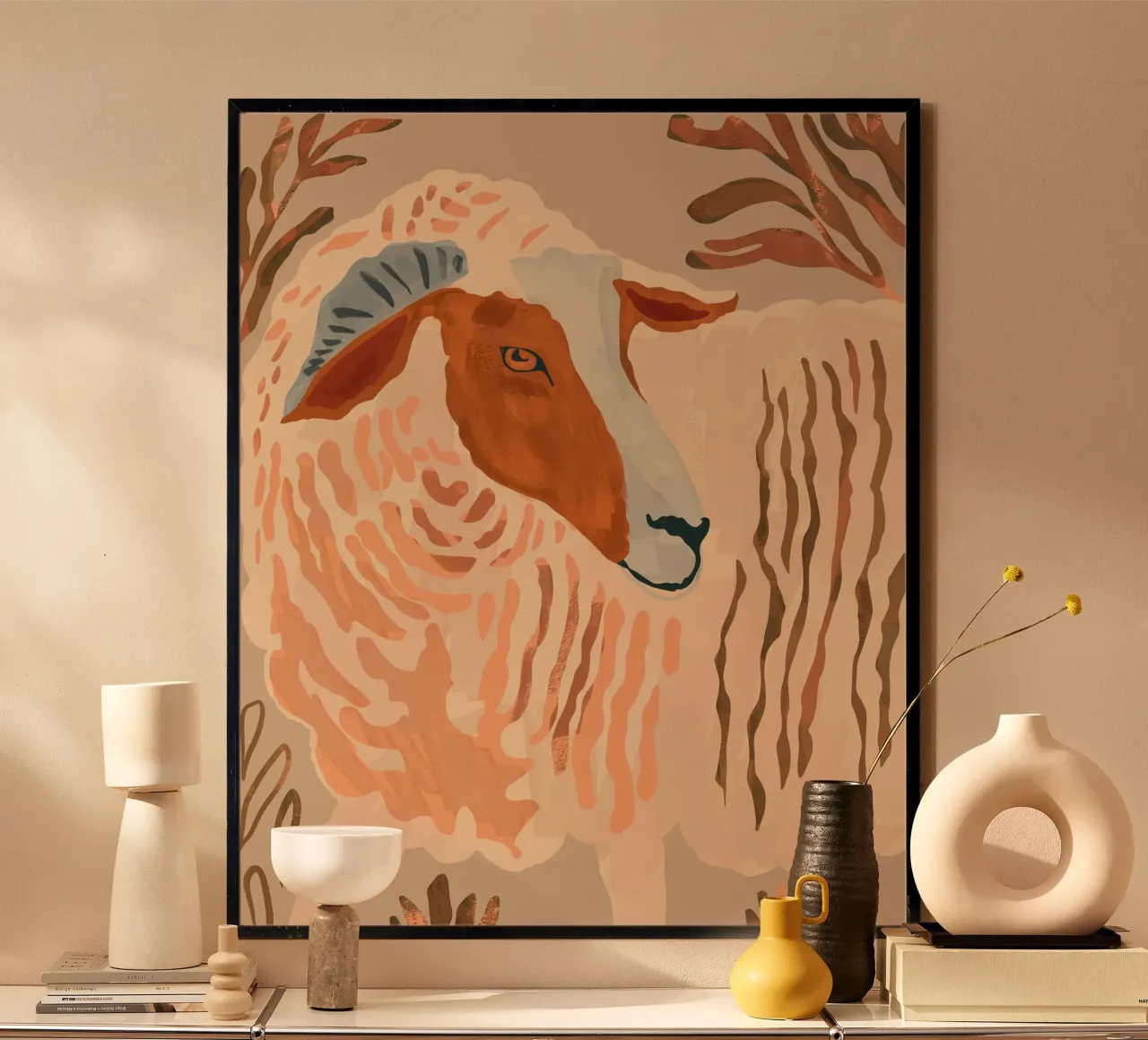 Abstract Rustic Ram 2 poster by ThingDesign