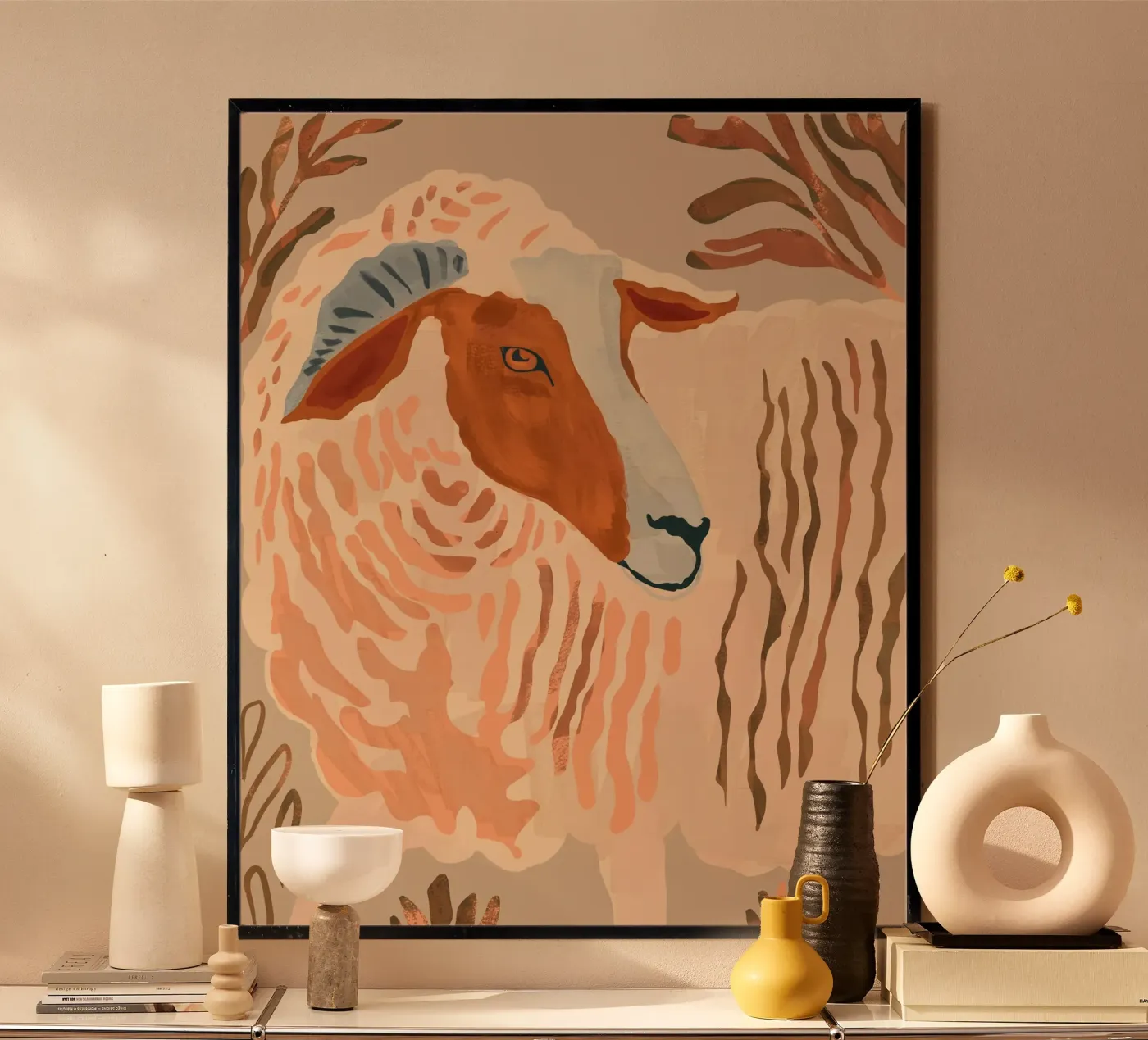 Abstract Rustic Ram 2 poster by ThingDesign