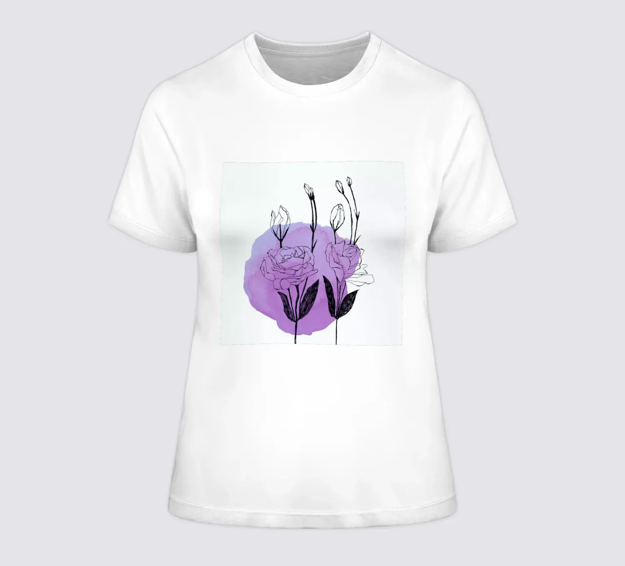Lisianthus t-shirt ajusté pour femmes de Morgan Kendall