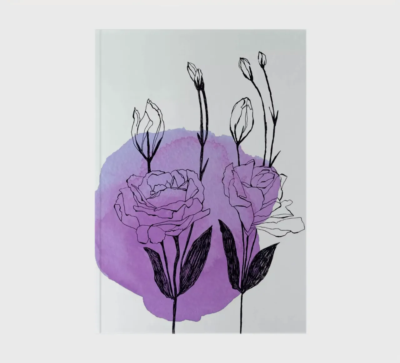 Lisianthus notebook by Morgan Kendall