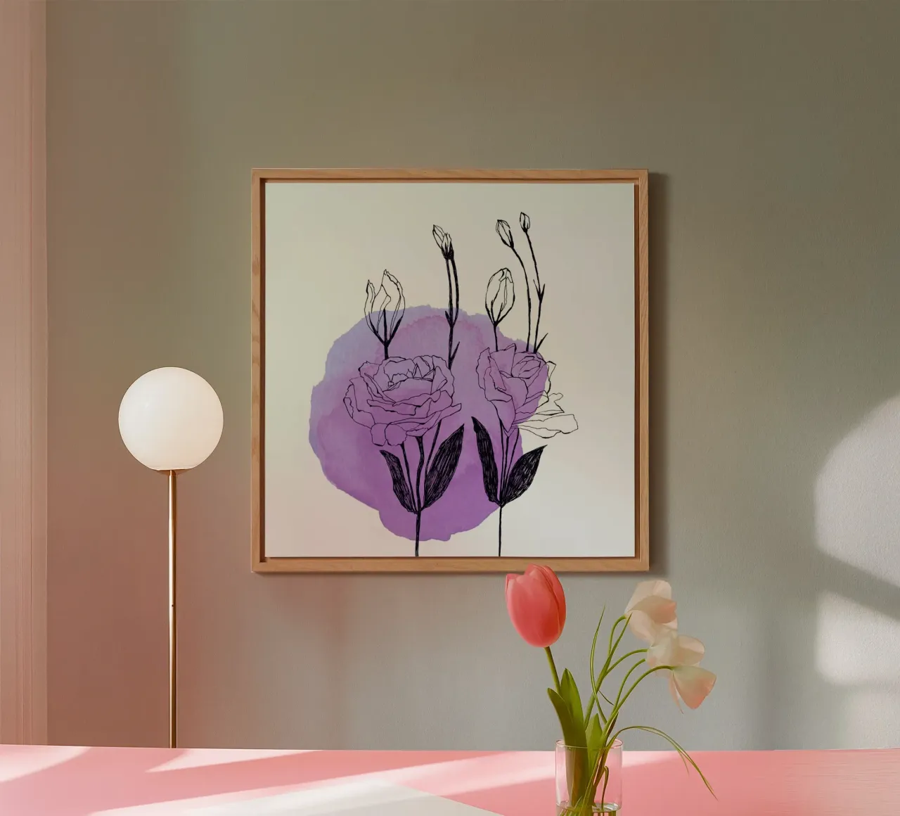 Lisianthus alluminio dibond da Morgan Kendall