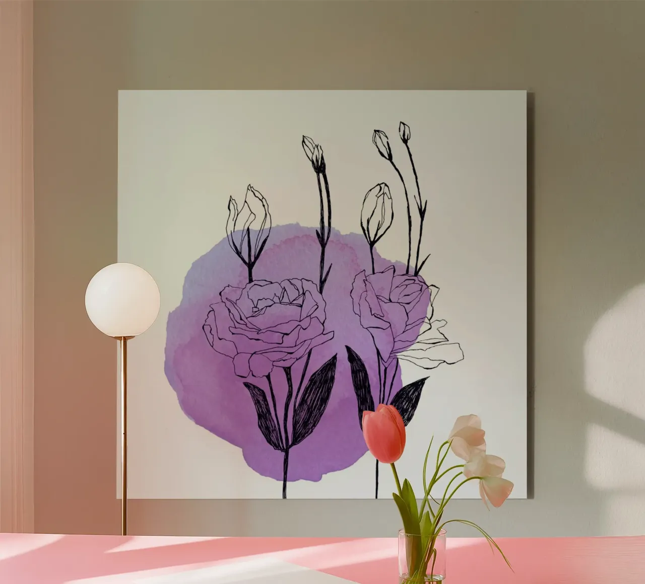 Lisianthus alluminio dibond da Morgan Kendall