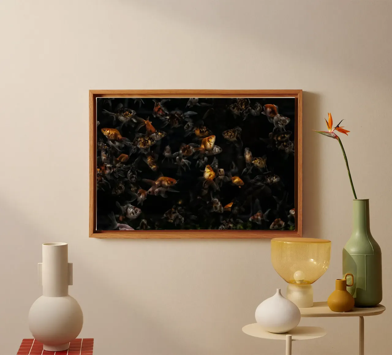 Grace in Motion: Goldfish canvas by Curious Collections by Marielle Leenders