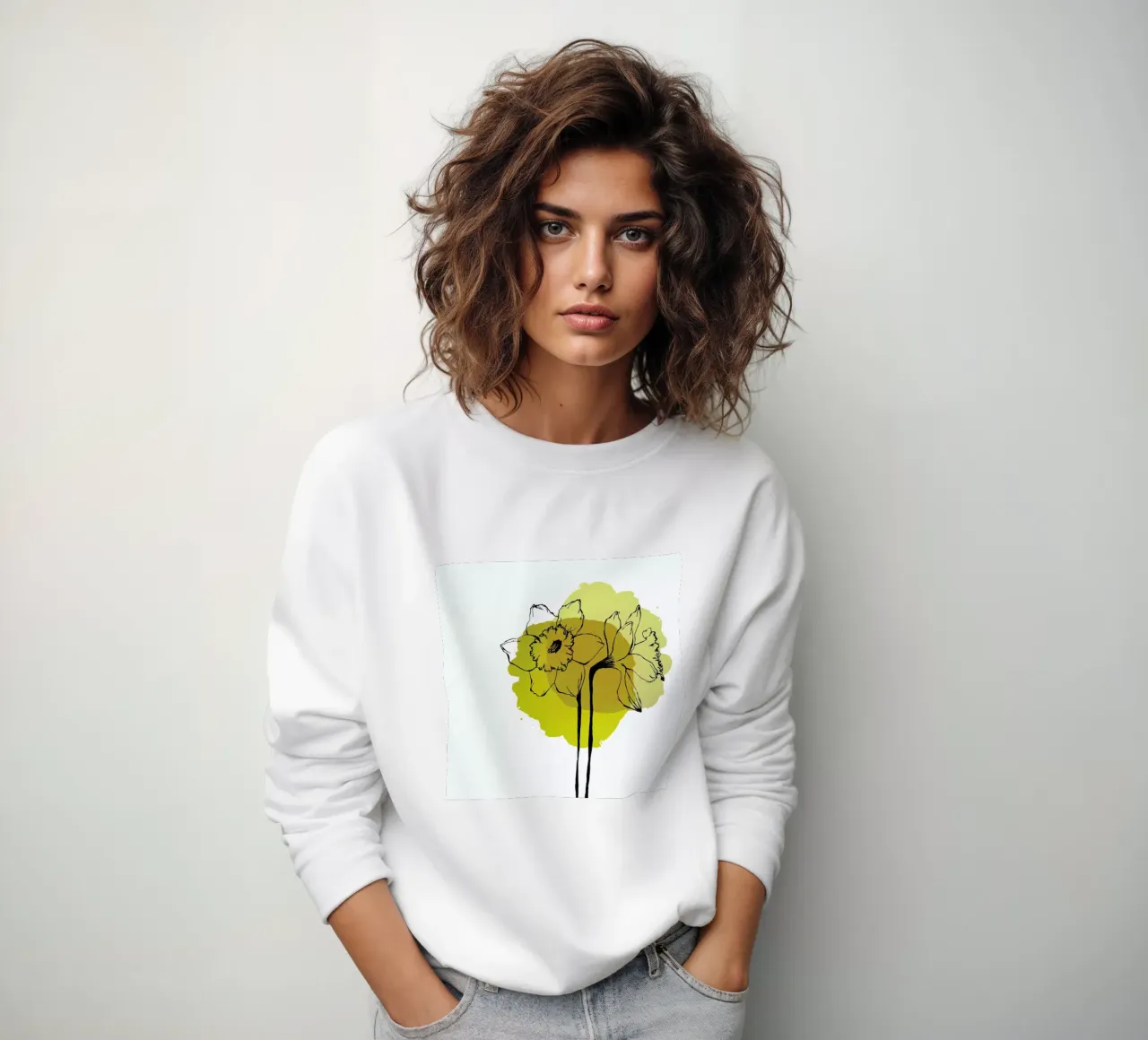 Yellow Daffodils felpa da Morgan Kendall