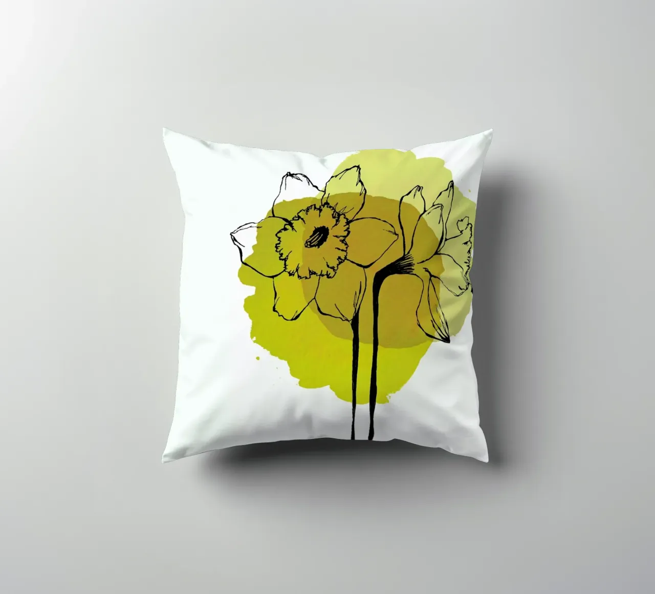Yellow Daffodils cuscino da Morgan Kendall