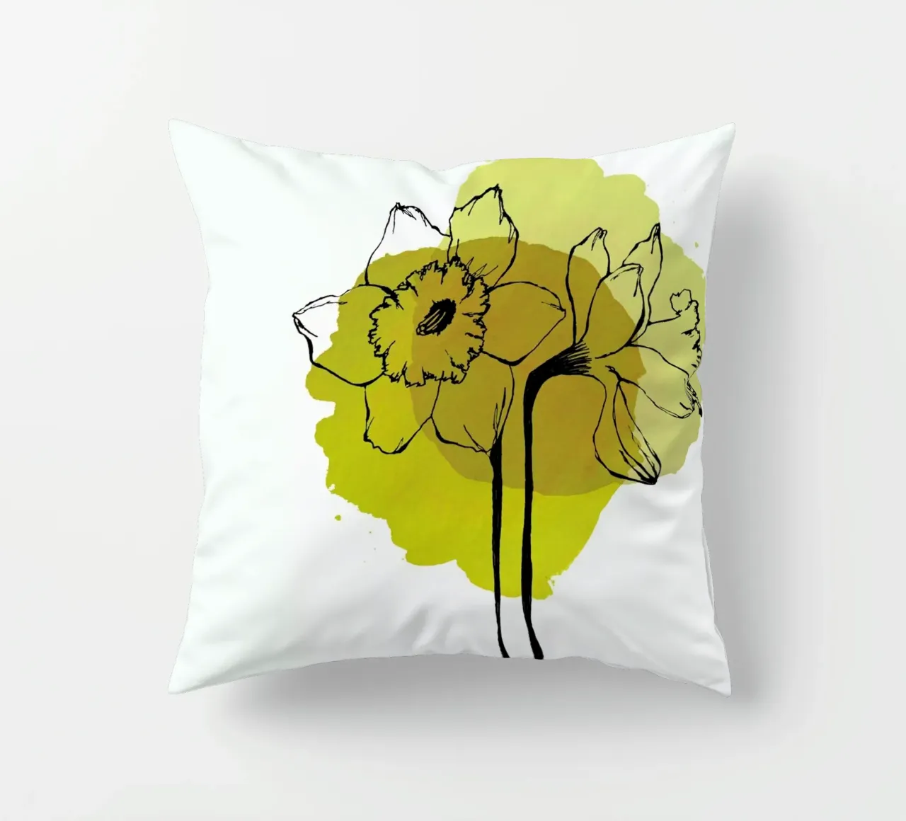 Yellow Daffodils cuscino da Morgan Kendall