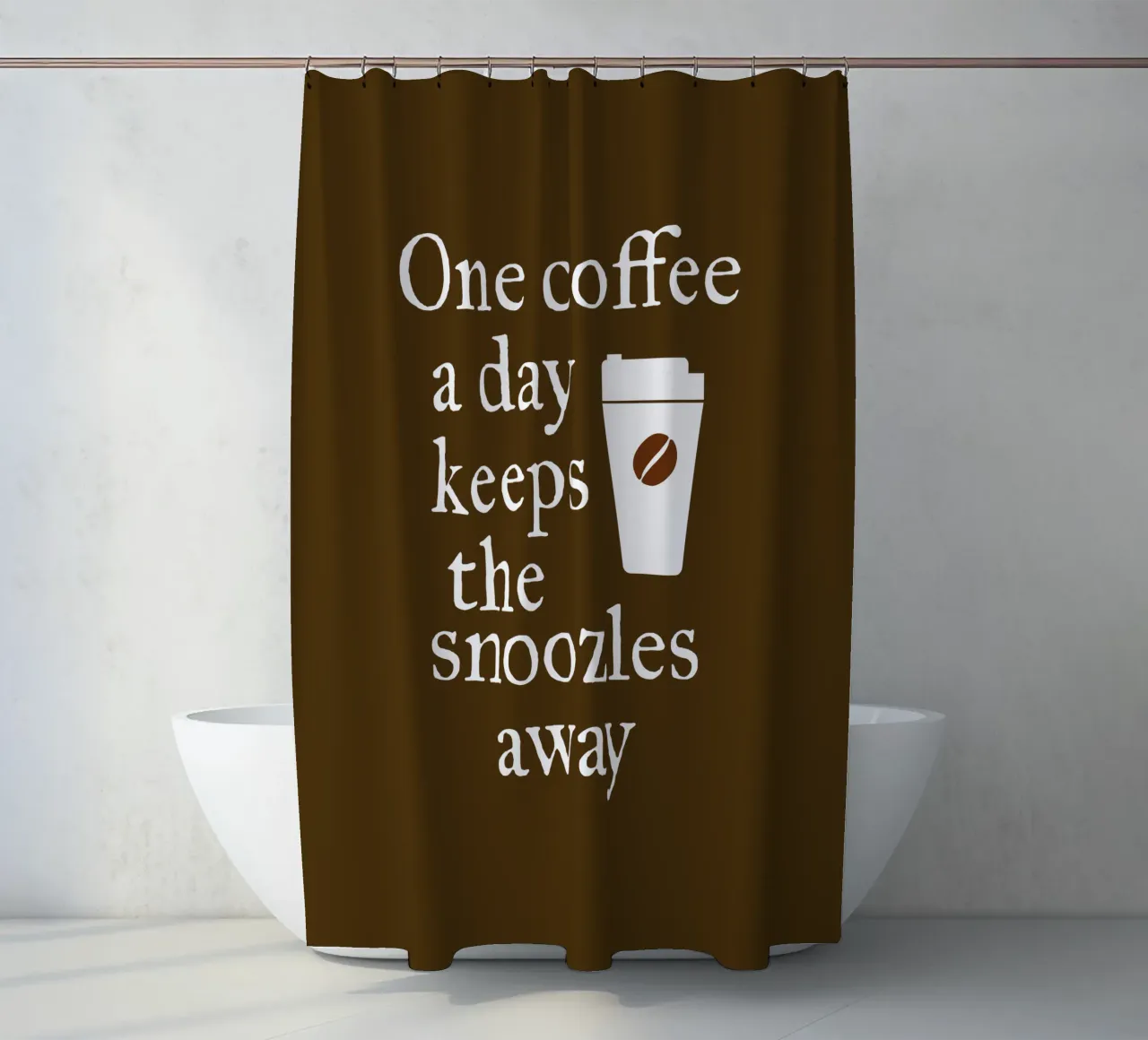 One coffee a day keeps the snoozles away tenda da doccia da happieeagle