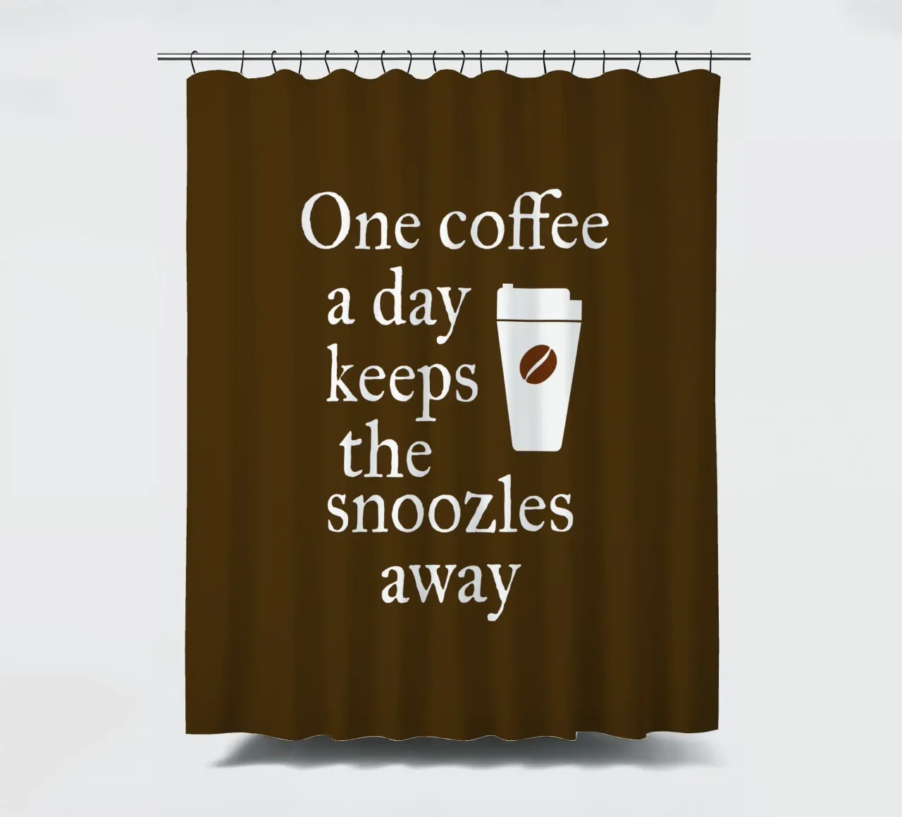 One coffee a day keeps the snoozles away tenda da doccia da happieeagle