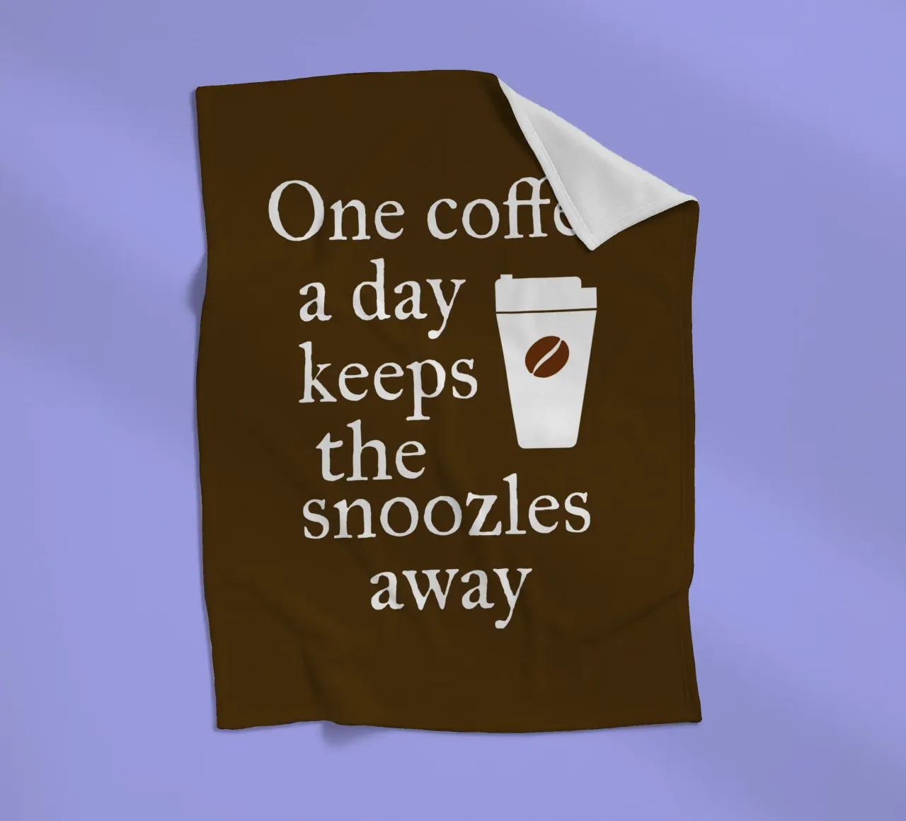 One coffee a day keeps the snoozles away fleece blanket by happieeagle
