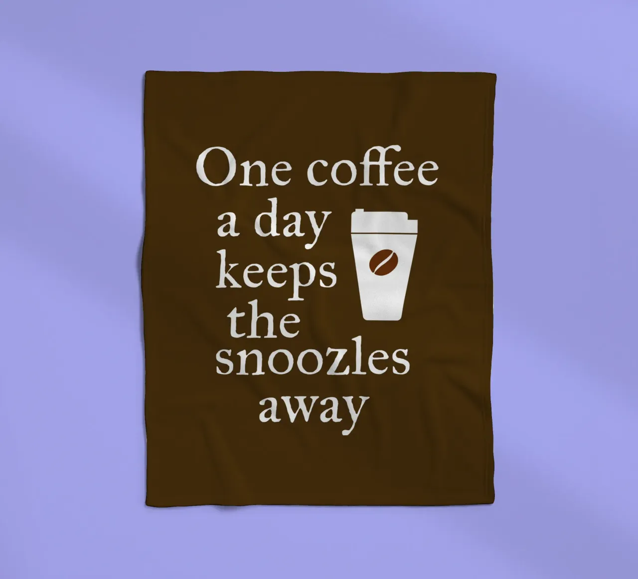 One coffee a day keeps the snoozles away fleece blanket by happieeagle