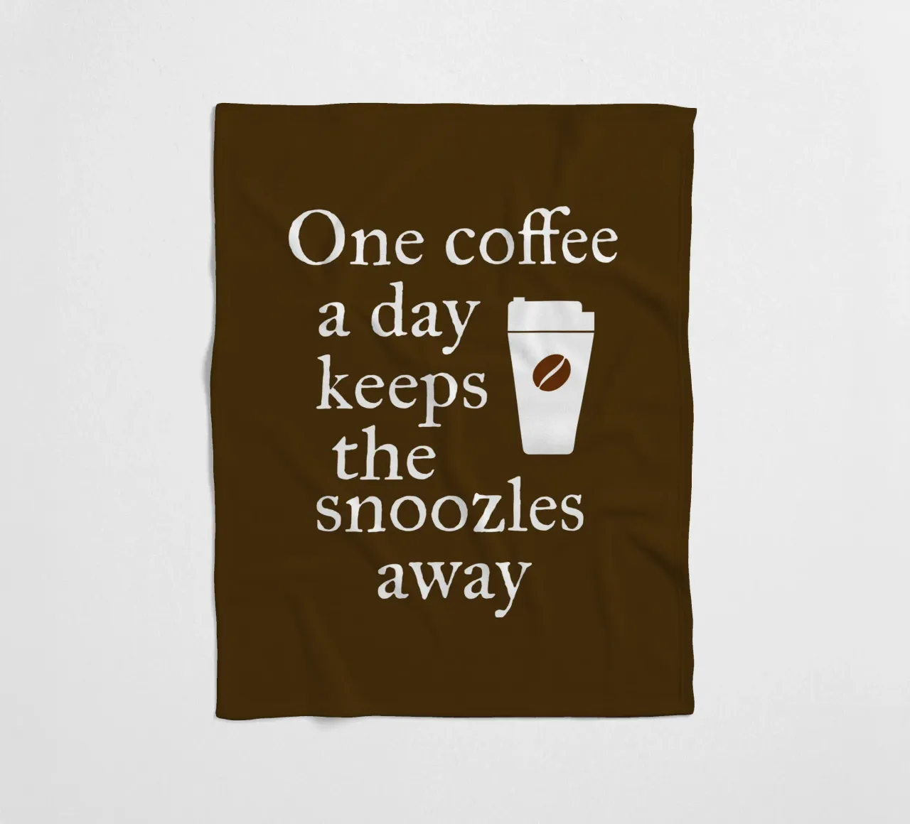 One coffee a day keeps the snoozles away fleece blanket by happieeagle