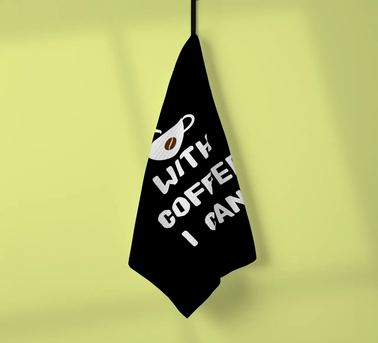 With coffee I can canovaccio da cucina da happieeagle