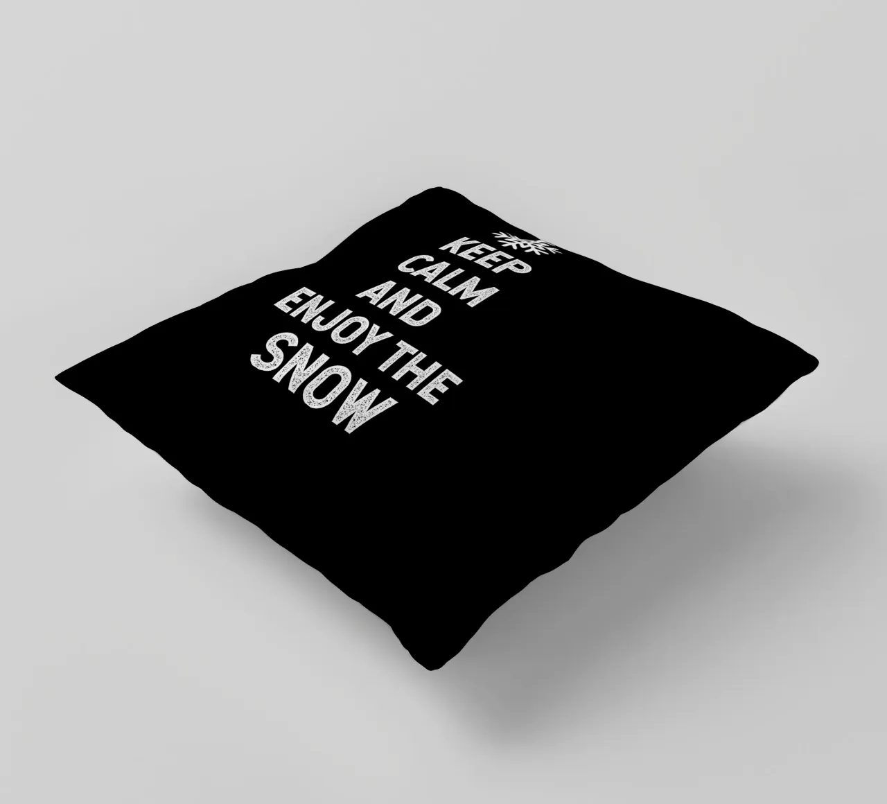 keep calm and enjoy the snow cuscino da happieeagle