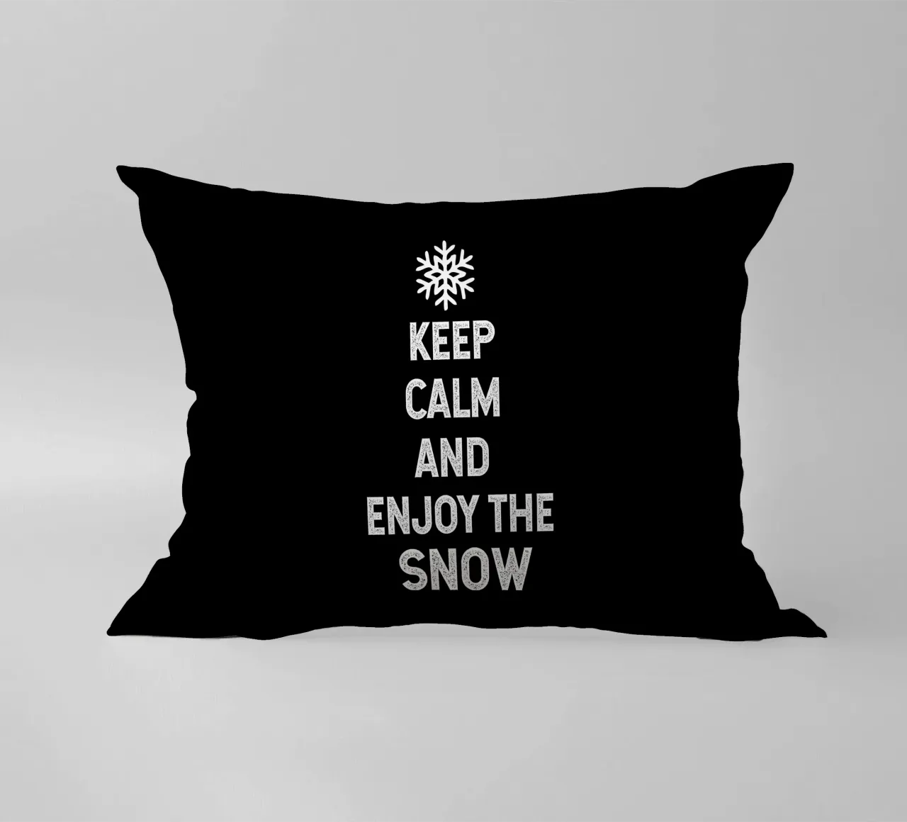 keep calm and enjoy the snow cuscino da happieeagle