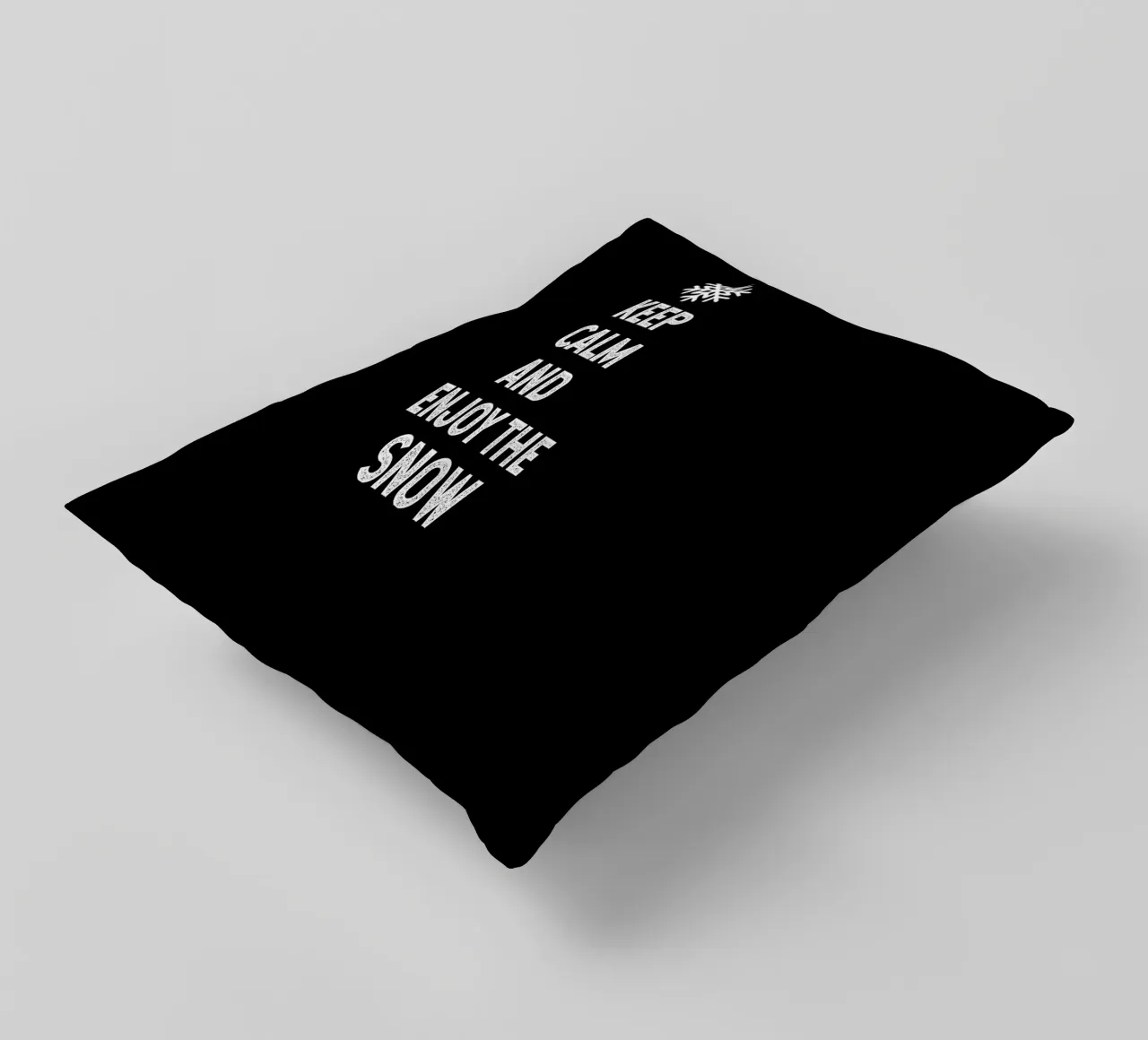 keep calm and enjoy the snow cuscino da happieeagle