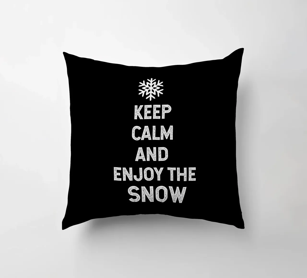 keep calm and enjoy the snow cuscino da happieeagle