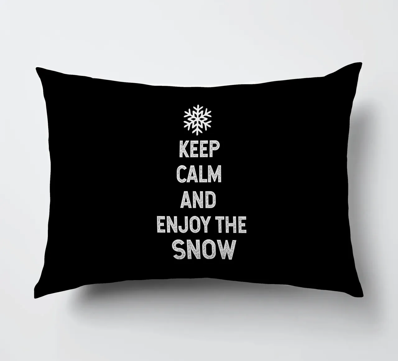 keep calm and enjoy the snow cuscino da happieeagle