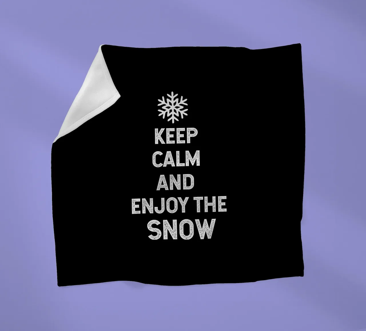 keep calm and enjoy the snow coperta in pile da happieeagle