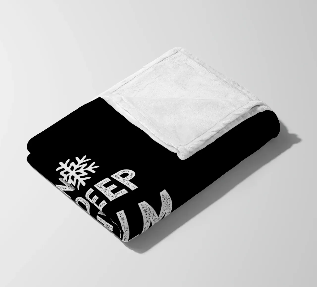 keep calm and enjoy the snow coperta in pile da happieeagle