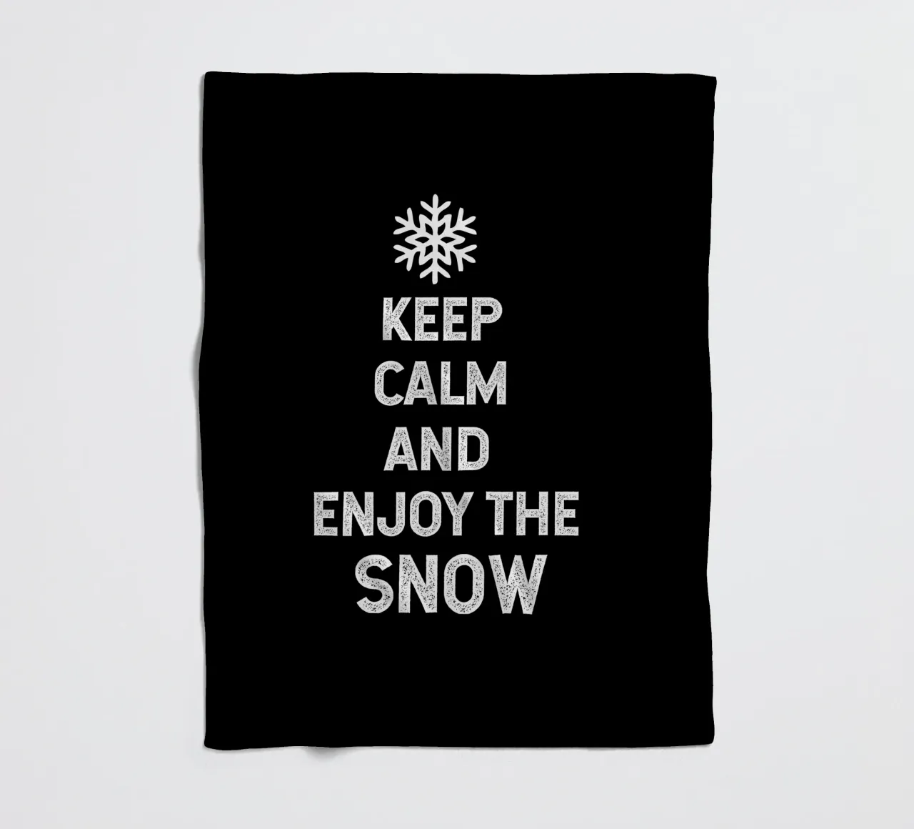 keep calm and enjoy the snow coperta in pile da happieeagle