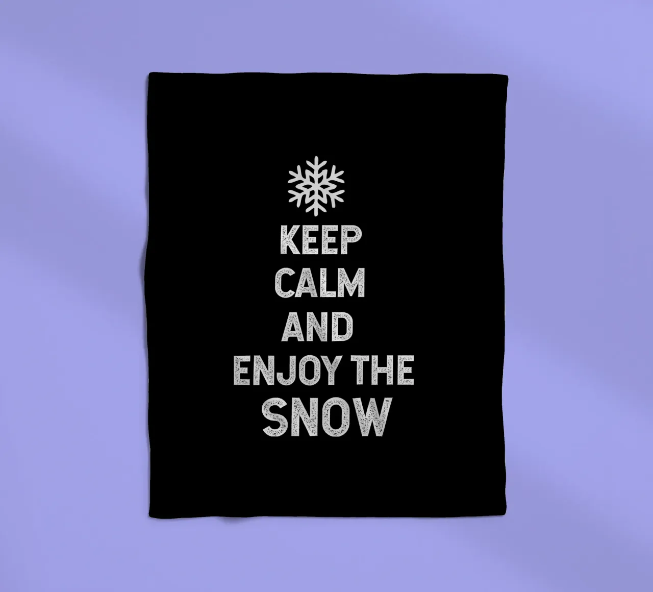 keep calm and enjoy the snow coperta in pile da happieeagle