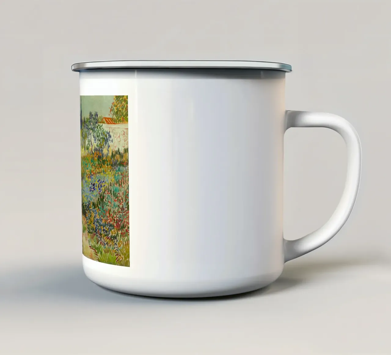 Giardino Van Gogh ad Arles tazza in smalto da Carinaprint