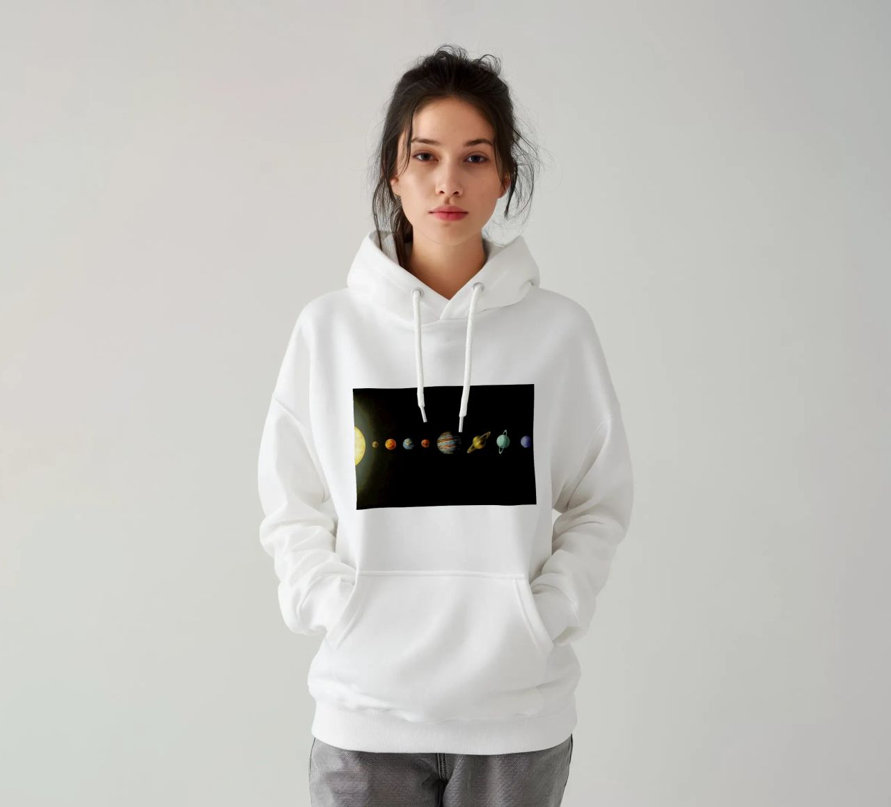Solar system felpa con cappuccio da Terry Fan