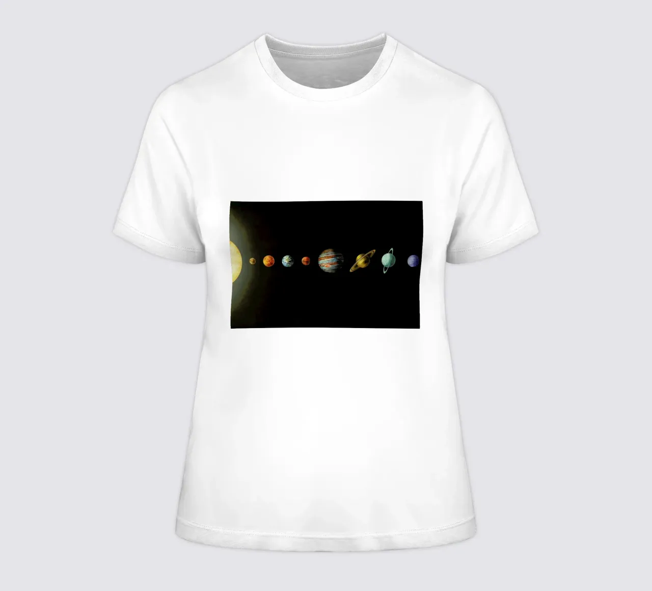 Solar system t-shirt da donna da Terry Fan