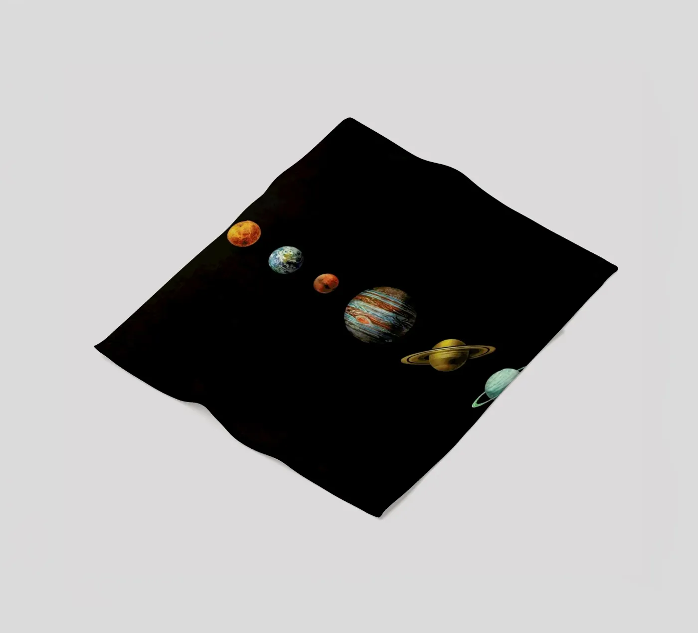 Solar system fleece blanket by Terry Fan