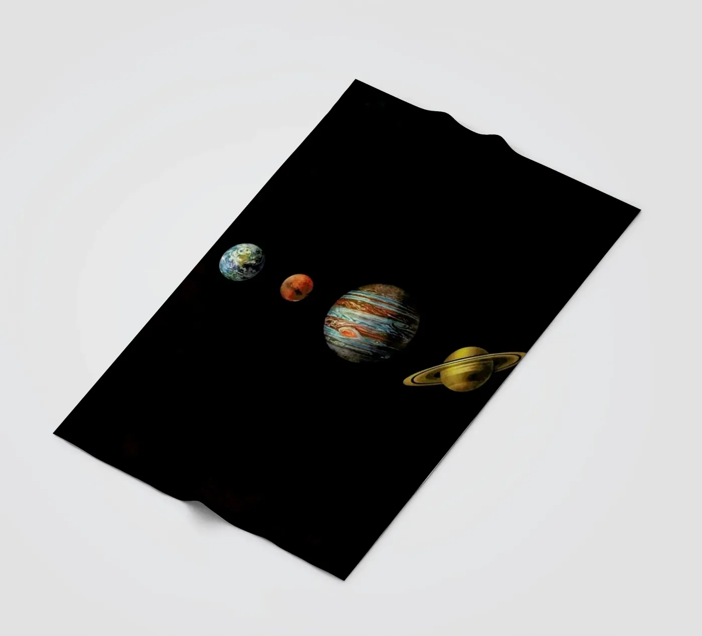 Solar system fleece blanket by Terry Fan