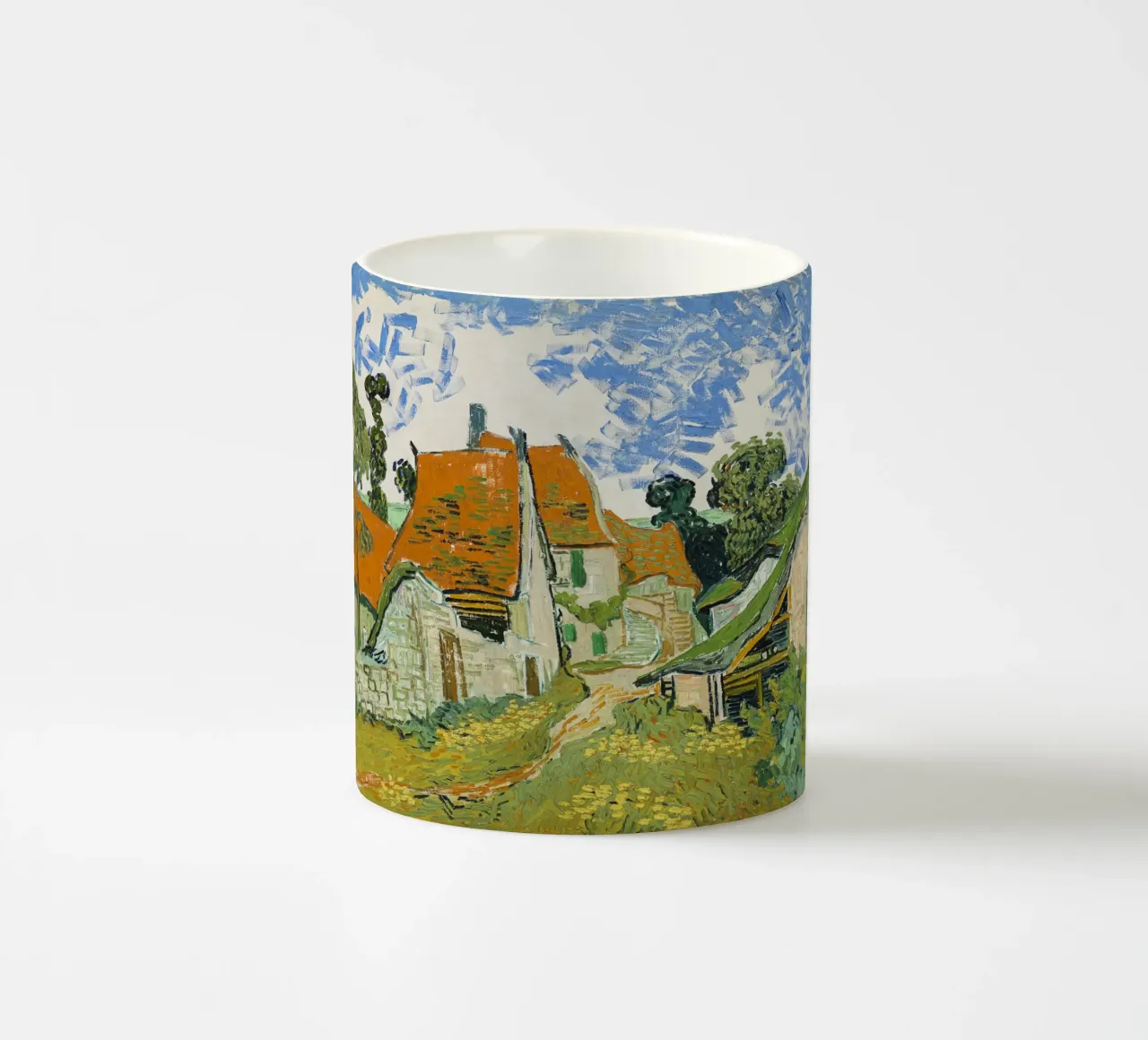 van Gogh - Straße Auvers-sur-Oise ceramic mug by Carinaprint