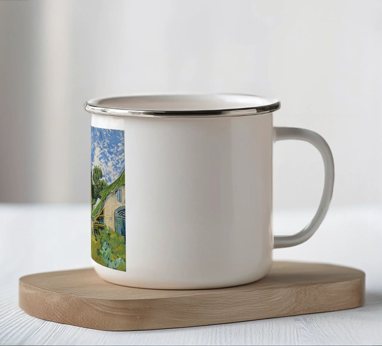 van Gogh - Straße Auvers-sur-Oise tazza in smalto da Carinaprint