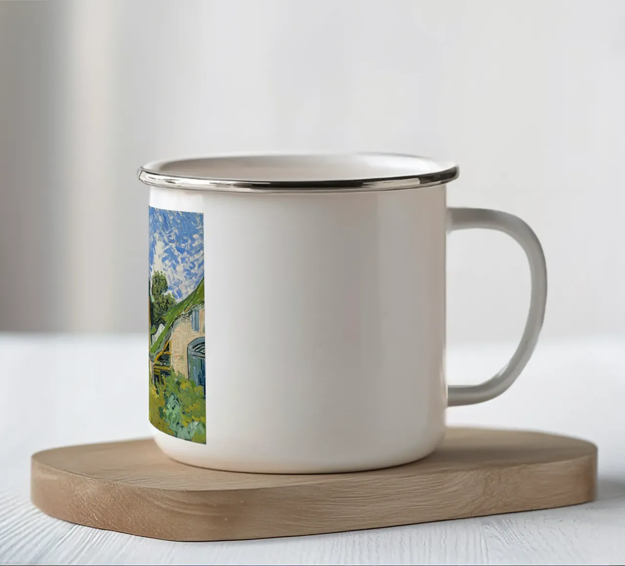 van Gogh - Straße Auvers-sur-Oise tazza in smalto da Carinaprint