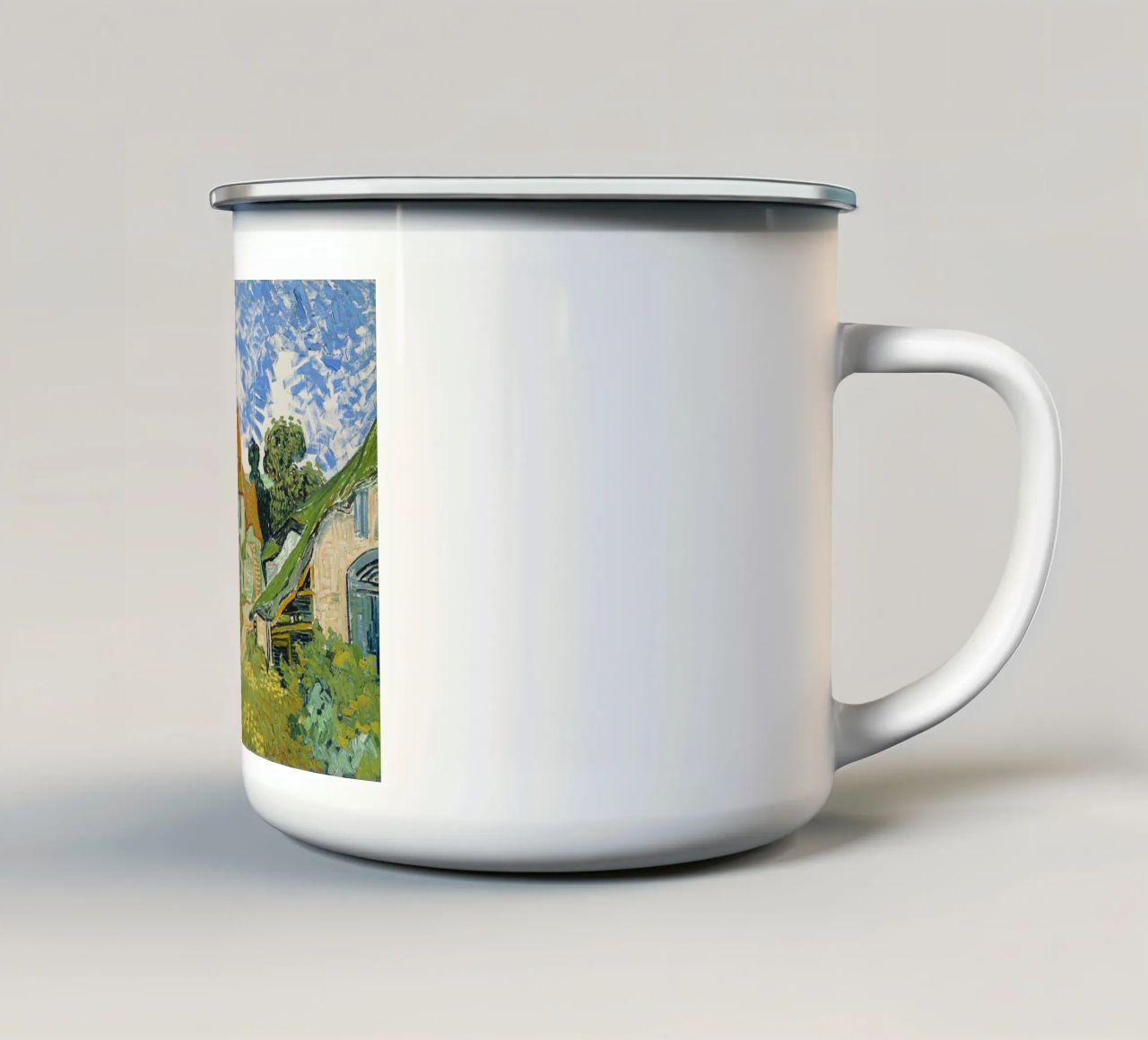 van Gogh - Straße Auvers-sur-Oise tazza in smalto da Carinaprint