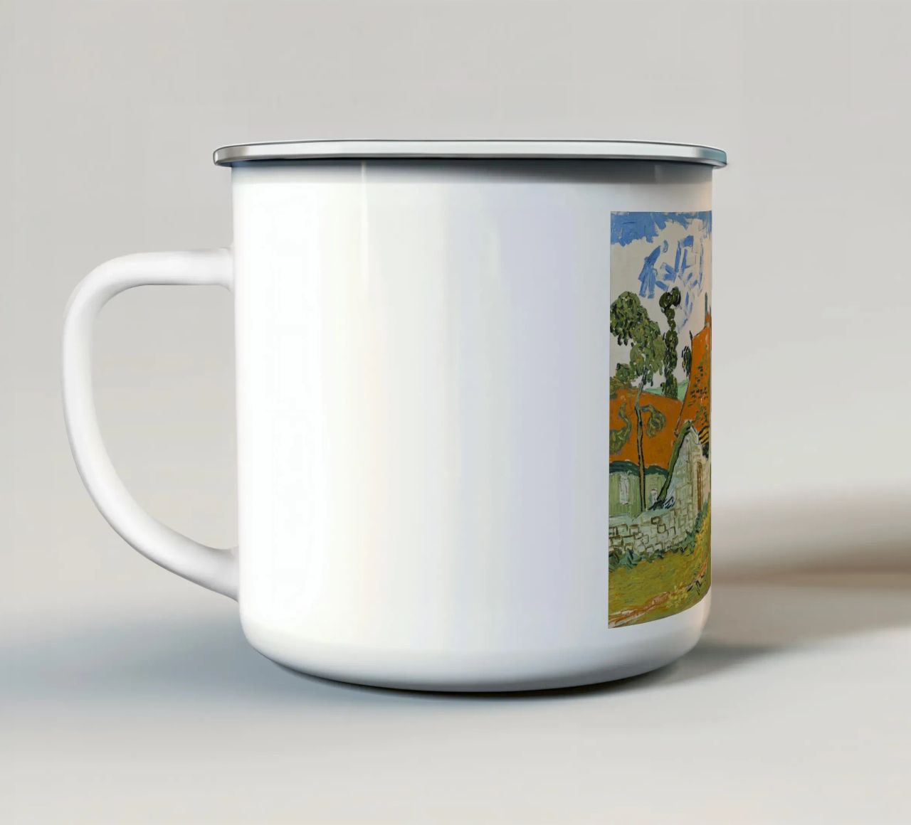 van Gogh - Straße Auvers-sur-Oise tazza in smalto da Carinaprint