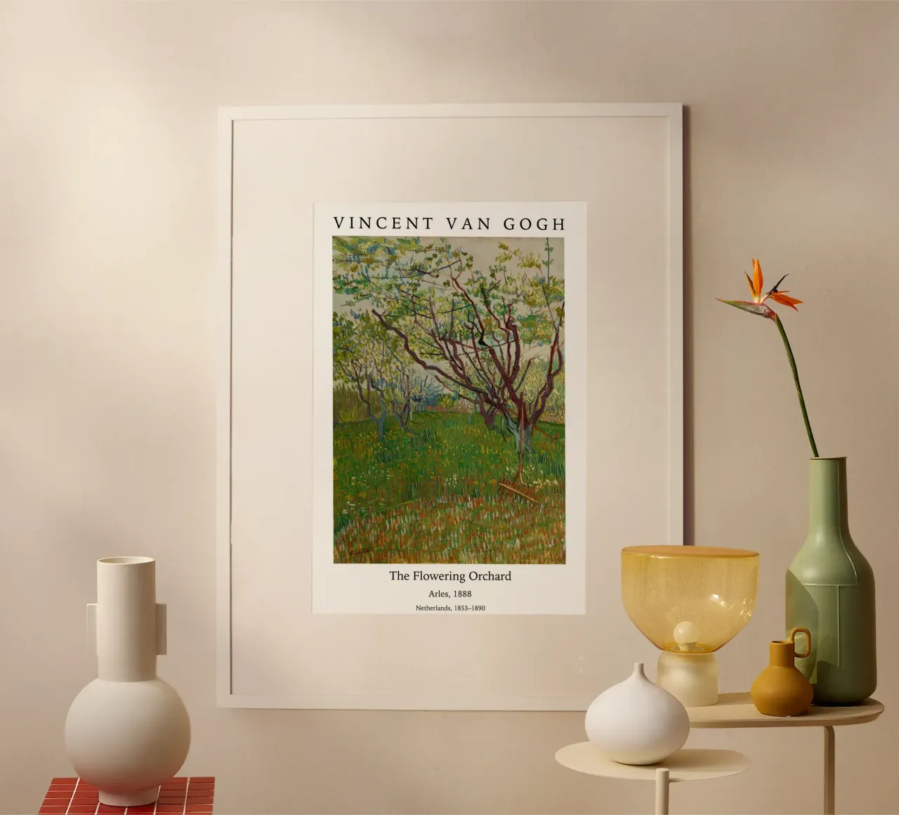 van Gogh Il frutteto in fiore poster da Carinaprint