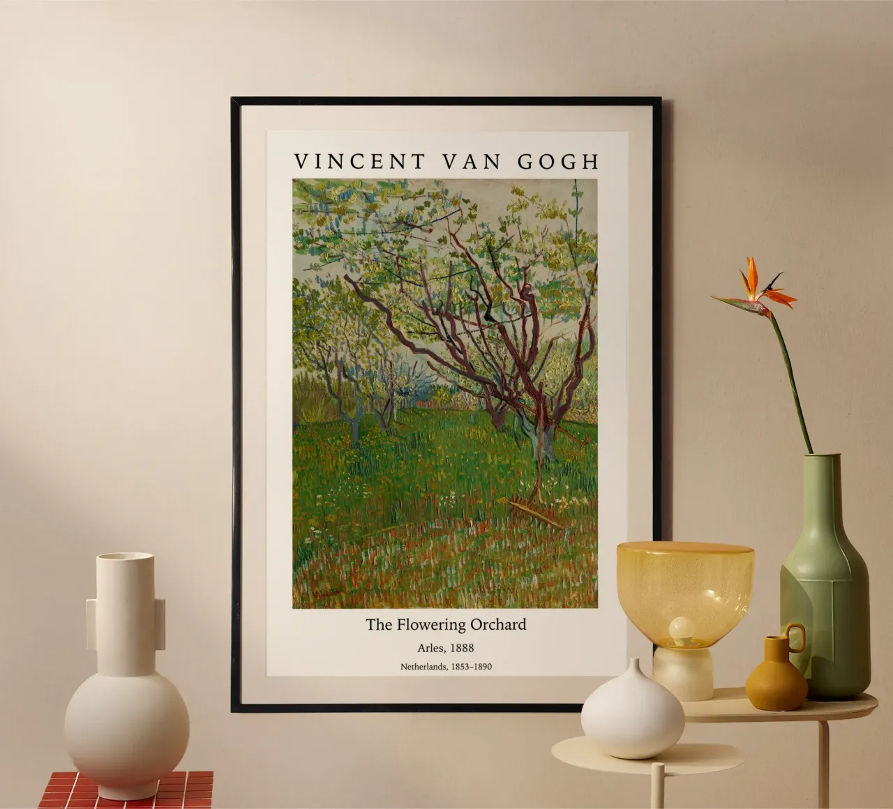 van Gogh Il frutteto in fiore poster da Carinaprint