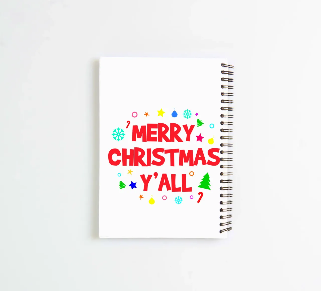 Merry christmas y'all spiral notebook by happieeagle
