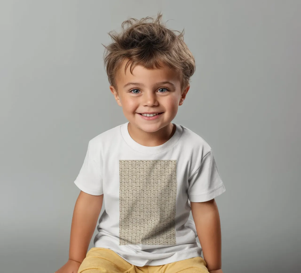 Morbida semplicità: Modello a maglia bianca t-shirt bambini da Curious Collections by Marielle Leenders
